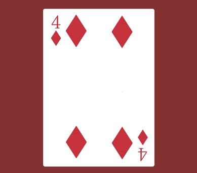 Playing cards diamonds 4, cards, card, a diamond, JPG and PNG