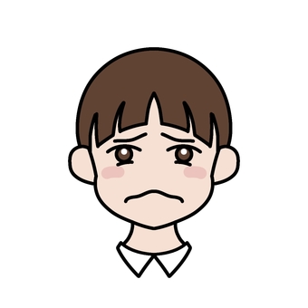 泣く段階２　泣きそう　不満　我慢 子供,我慢,泣き顔,中性,感情のイラスト素材