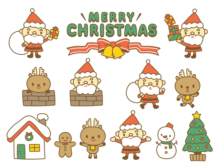 插图, 圣诞节, 圣诞老人, 驯鹿, 