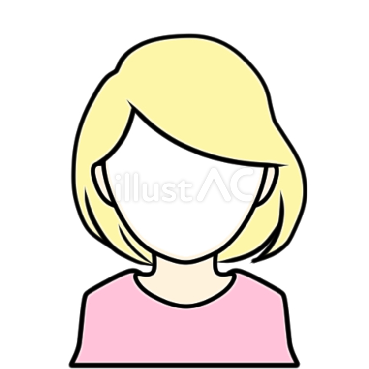 髪型がボブの人の顔ハメ ボブ,顔ハメ,顔出しのイラスト素材