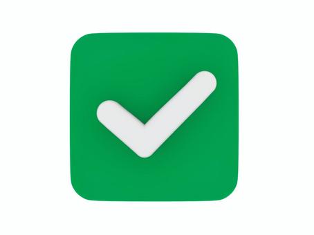 ボックスとチェックマーク レ点,目印,アイコン,済,緑,チェック,マーク,シンプル,デザイン,記号のイラスト素材