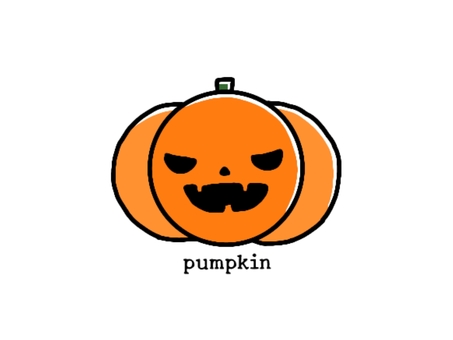 パンプキンイラスト パンプキンイラスト ジャックオランタン,ハロウィン,オレンジ色,パンプキン,カラーのイラスト素材