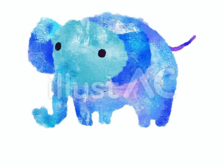 絵本に出てきそうなゾウ ぞう,動物,絵本のイラスト素材
