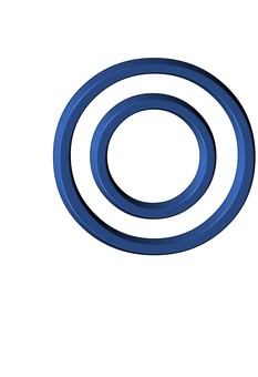 3D文字記号青二重丸 3D文字記号青二重丸 二重丸,文字,記号,立体,3d,青,装飾文字,フォント,デザイン,アイコンのイラスト素材