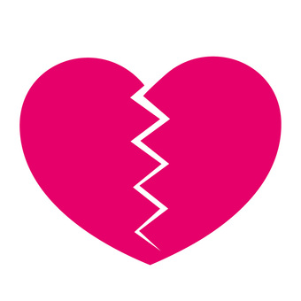 ブレイクハート ハート,ブレイクハート,失恋,傷つく,悲しい,憂鬱,寂しい,恋,ピンクのイラスト素材