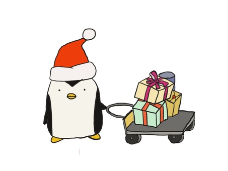 クリスマス　ペンギン　サンタクロース