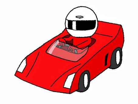 マシンに座るレーサー レーサー,ドライバー,シルエット,フォーム,座る,乗り物,イメージ,お知らせ用,宣伝用,pop調のイラスト素材