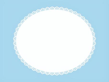 レース 楕円 レース,丸,円,シンプル,フレーム,囲い,装飾,飾り,楕円のイラスト素材