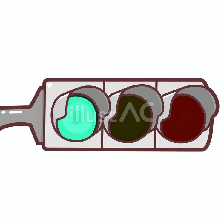 青信号のイラスト 信号機,信号,青のイラスト素材