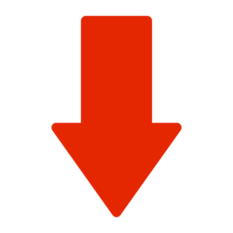 赤い矢印マーク下 赤,下矢印,矢印,アロー,ダウン,アイコン,シンプル,ベクター,方向,指示のイラスト素材