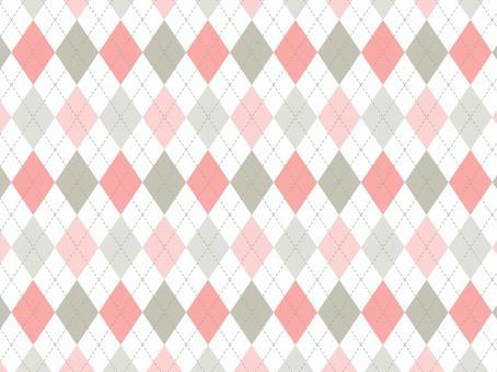 アーガイルチェック柄の背景　うすピンク