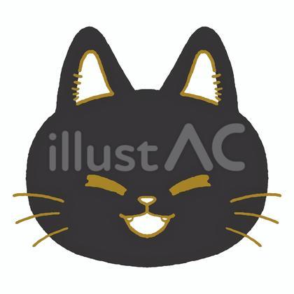 ネコの表情 アイコン 笑顔