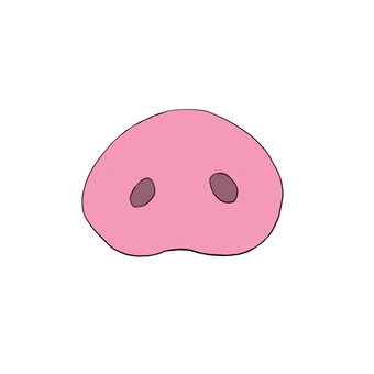 ブタの鼻 ブタ,鼻,仮装,パーツ,コスチューム,ハロウィンのイラスト素材