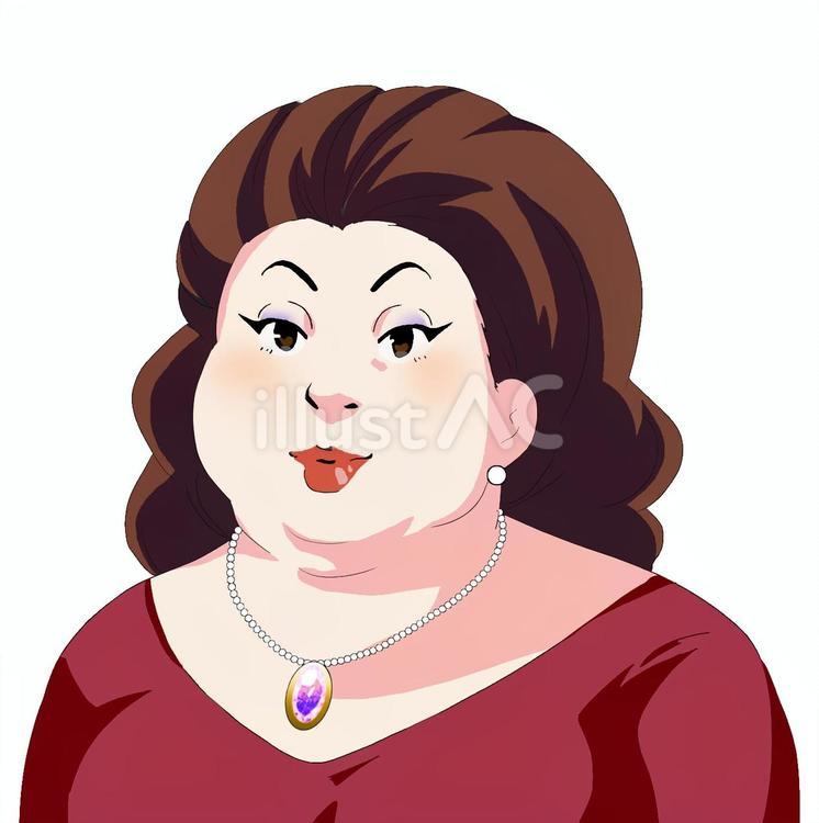マダム マダム,おばさん,中年のイラスト素材