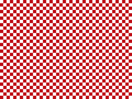 市松模様背景（赤×白パターン） 市松模様,格子柄,市松,格子,赤色,白色,紅白,年賀状,和風,お正月のイラスト素材