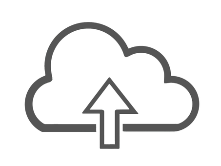 使い易いデザインのクラウドのアイコン クラウド,雲,保管,データ,アクセス,パソコン,スマートフォン,ストレージ,クラウドサービス,データ共有のイラスト素材