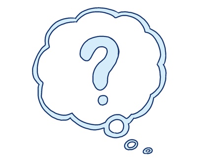 パステル吹き出し＆はてなマーク