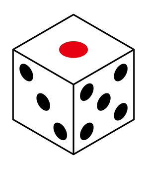サイコロの1 サイコロ,1,おもちゃ,ホビー,遊び,双六,道具,物のイラスト素材