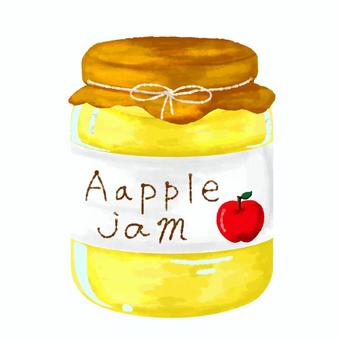林檎ジャム 食べ物,果物,ジャム,瓶,蓋,りんごジャム,林檎のイラスト素材