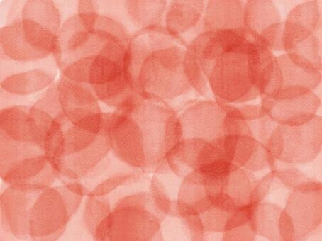 コーラル水彩の丸背景　透過あり 背景,水彩,赤,コーラル,抽象,丸,円,柔らかい,淡い,ふんわりのイラスト素材