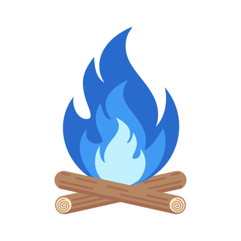 たき火アイコン_青 たき火アイコン_青 たき火,キャンプ,アイコン,休憩,火,炎,サバイバル,シンプル,単体,ファイヤーのイラスト素材