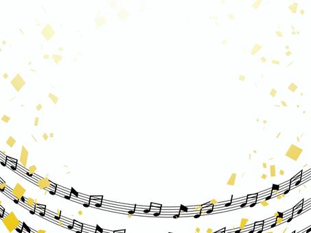 音楽フレーム 音符,音楽,紙吹雪,パーティー,お祝い,背景,カラフル,漫画,キラキラ,紙のイラスト素材