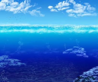 view into the sea, view into the sea, sea, seagull, blue,