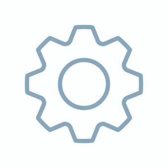設定マーク（ブルー・枠） 設定マーク,歯車,設定,アイコン,シンプル,設定画面,初期設定,pc設定,パソコン,スマホのイラスト素材