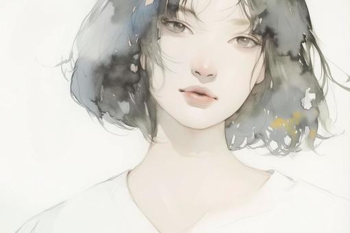 悲傷的女人, 女子, 模型, 可爱, JPG