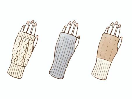 Illustration, arm warmer, hand, knitting, 