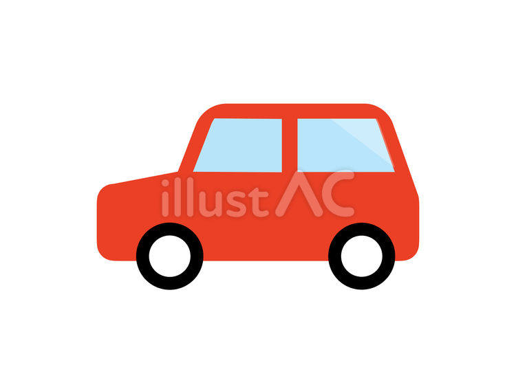 乗用車アイコン:カラー赤 乗用車アイコン:カラー赤 車,乗り物,アイコンのイラスト素材