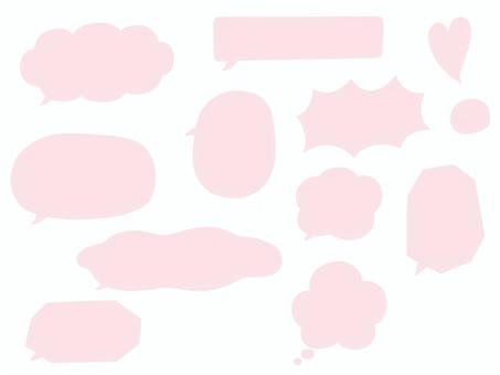 插图, 气球, 粉红色, 设置, 