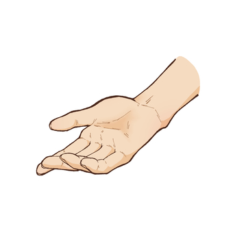 手のイラスト001 手のイラスト001 手,手のひら,指,腕,差し出すのイラスト素材