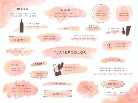 Soft pink watercolor frame material, JPG, PNG and AI Soft pink watercolor frame material, ألوان مائية, خلفية, إطار, JPG, PNG and AI