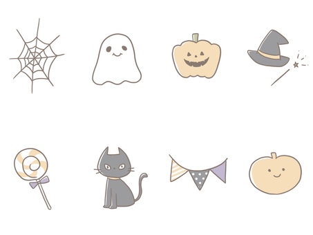 Illustration, halloween, waluh, a hantu, 