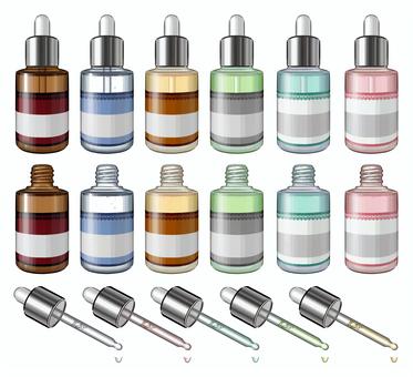 美容液セット 美容液,セラム,アンプル,化粧品,スキンケア,肌,コスメ,ビューティー,メイク,イラストのイラスト素材