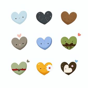 カラフルなハートセット