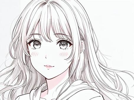 アニメ・漫画風の女の子のイラスト