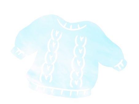 ゆるいセーター(水色) ゆるい,セーター,冬服,冬,服,衣類,衣服,シンプル,かわいい,挿絵のイラスト素材