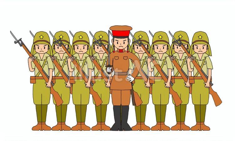 旧日本軍の兵隊 旧日本軍,日本兵,将兵のイラスト素材