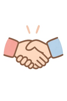 握手する手