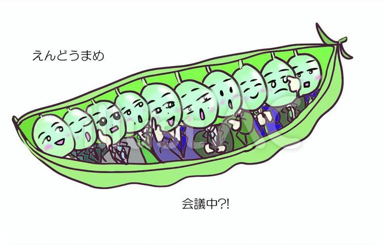 えんどうまめ 会議 えんどうまめ 会議 えんどうまめ,グリンピース,豆のイラスト素材