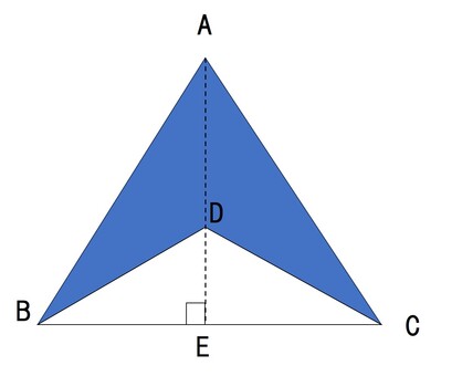 ２つの三角形の面積差 算数,図形,テスト,中学受験,三角形,面積,小学生のイラスト素材