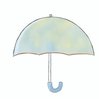 傘 傘,雨具,雨,梅雨,6月,青,手書き,水色のイラスト素材