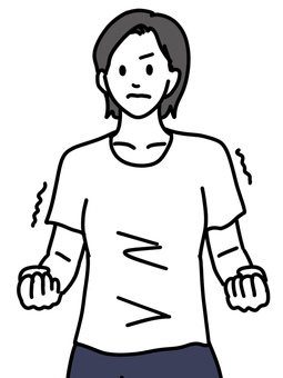 両手の漸進的筋弛緩法 女性,漸進的筋弛緩法,両手,グー,緊張,震える,力,拳,リラックス法,ストレス解消のイラスト素材