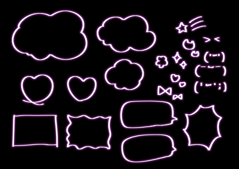 シンプル手描き枠セット3 枠,吹き出し,フキダシ,手描き,手書き,フレーム,見出し,装飾,マーカー,ポイントのイラスト素材