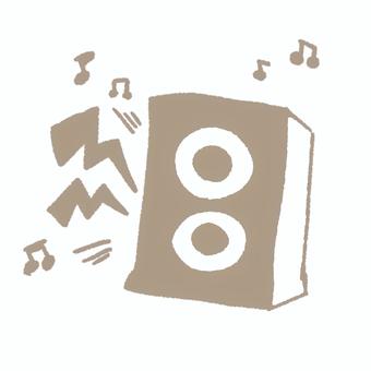 スピーカーのイラスト スピーカー,音楽,騒音,かわいい,ゆるい,アイコンのイラスト素材