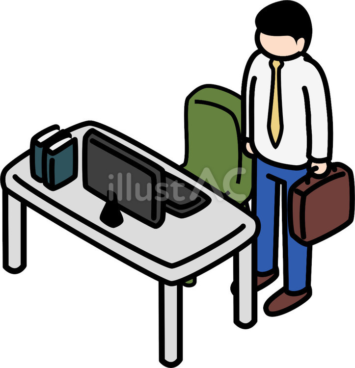 出社した会社員イラスト - No: 23631084｜無料イラスト・フリー素材なら「イラストAC」