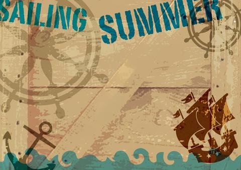 Summer sailor background_horizontal, JPG and AI Summer sailor background_horizontal, ferry, sea, wave, JPG and AI