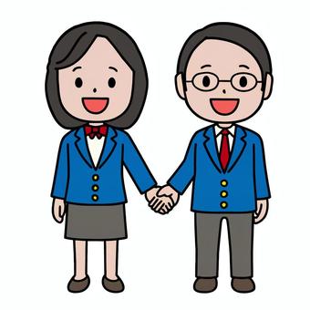 仲良し 仲良し,共有,意気投合,共感,仲間,協力,カップル,男子,女子高生,高校生のイラスト素材